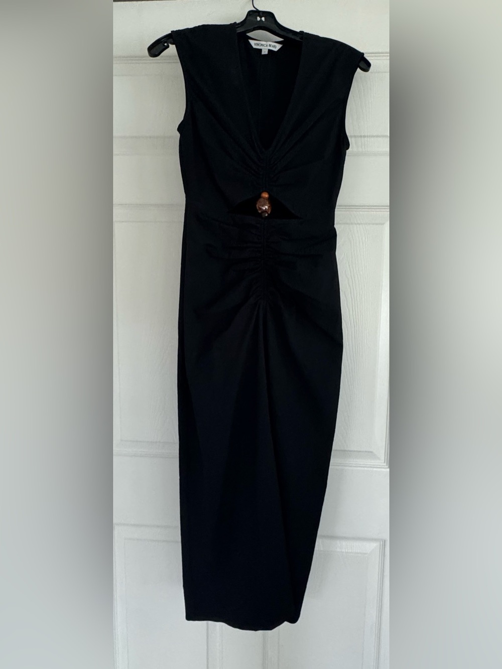 NWOT Veronica Beard Marisabel Cutout Midi Dress Black Size 0